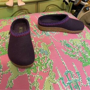 Haflinger purple wool slipper shoes women's size 39 (8)